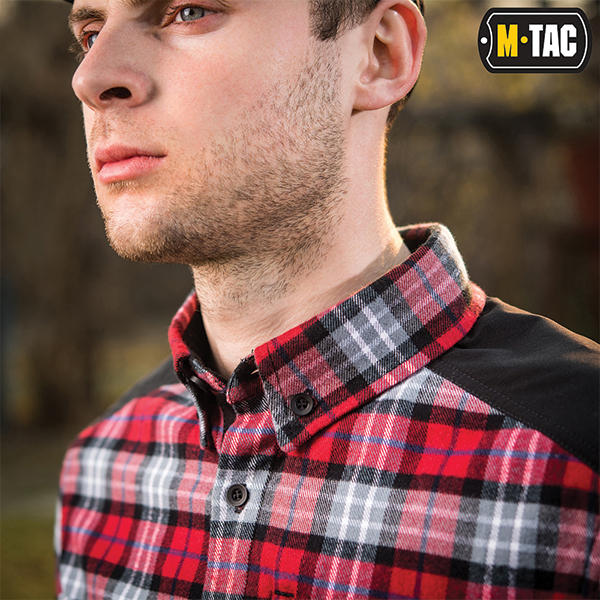 M-Tac сорочка Redneck Cotton Shirt Red. Фото 17