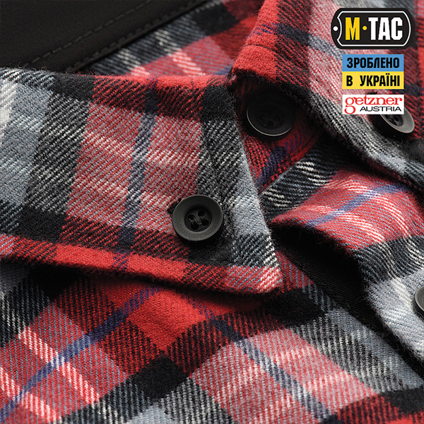 M-Tac сорочка Redneck Cotton Shirt Red. Фото 9