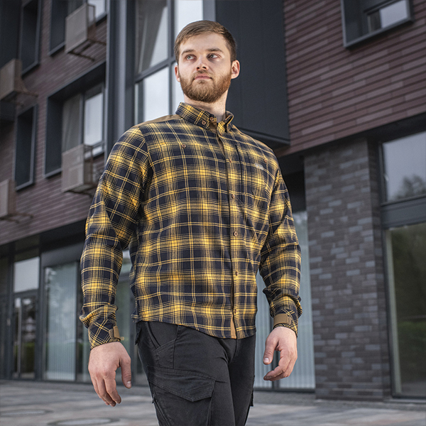 M-Tac сорочка Redneck Shirt Navy Blue/Yellow. Фото 5