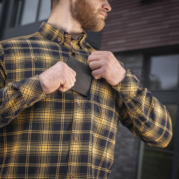 M-Tac сорочка Redneck Shirt Navy Blue/Yellow. Фото 6