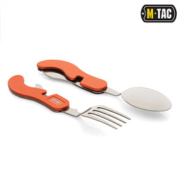 M-Tac столовий набір складний роз'ємний Orange/Steel