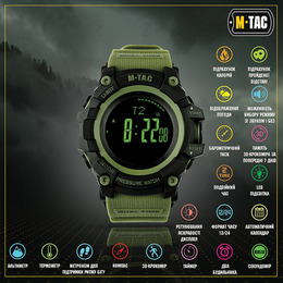 M-Tac годинник тактичний Adventure Black/Olive. Фото 5