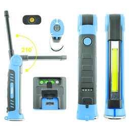 LED ultra slim Інспекційна лампа 3W COB+1W 300lm 2000mAh micro USB. Фото 3