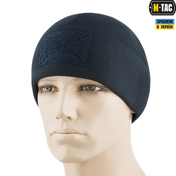 M-Tac шапка Watch Cap Elite фліс (270г/м2) з липучкою Dark Navy Blue