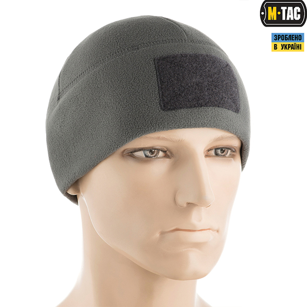 M-Tac шапка Watch Cap Elite фліс (270г/м2) з липучкою Grey. Фото 3
