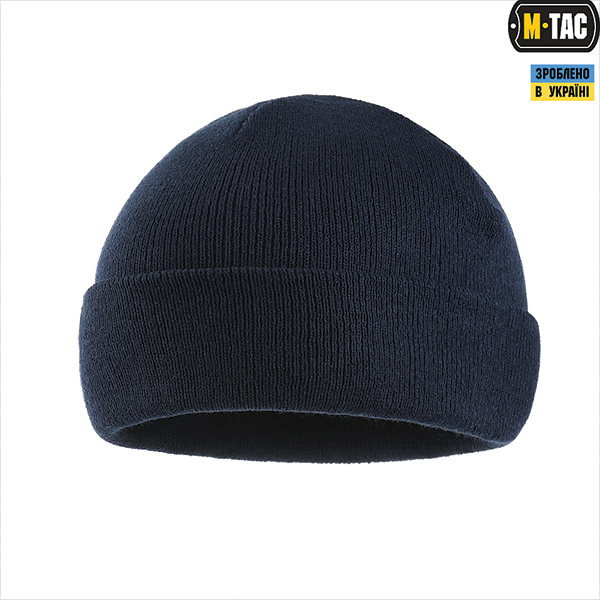 M-Tac шапка тонка в'язка 100% акрил Dark Navy Blue. Фото 4