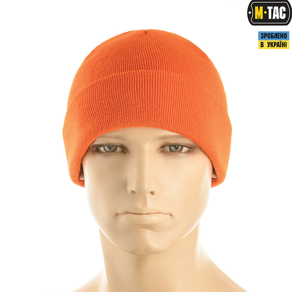 M-Tac шапка тонка в'язка 100% акрил Orange. Фото 2