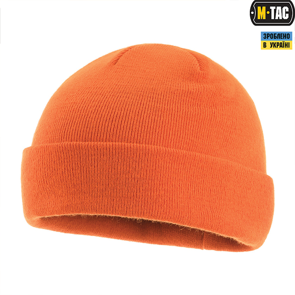 M-Tac шапка тонка в'язка 100% акрил Orange. Фото 4