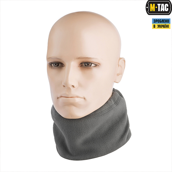 M-Tac шарф-труба Elite короткий з затяжкою фліс (260г/м2) Grey. Фото 2