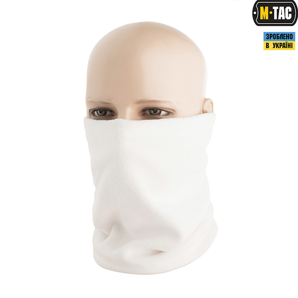 M-Tac шарф-труба Elite короткий з затяжкою фліс (260г/м2) White