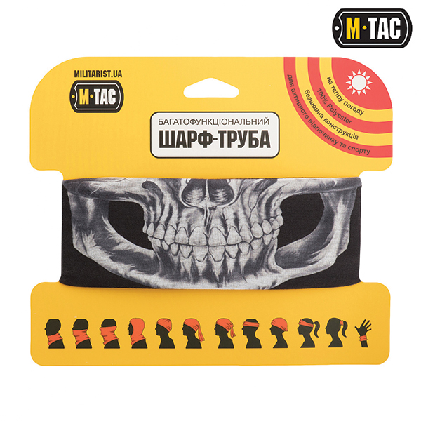 M-Tac шарф-труба полегшений Reaper Skull Black. Фото 8