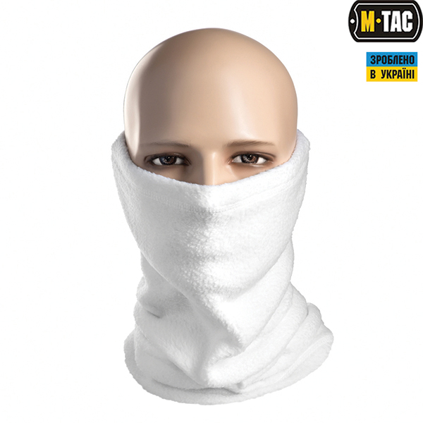M-Tac шарф-труба з затяжкою фліс (260г/м2) білий. Фото 2