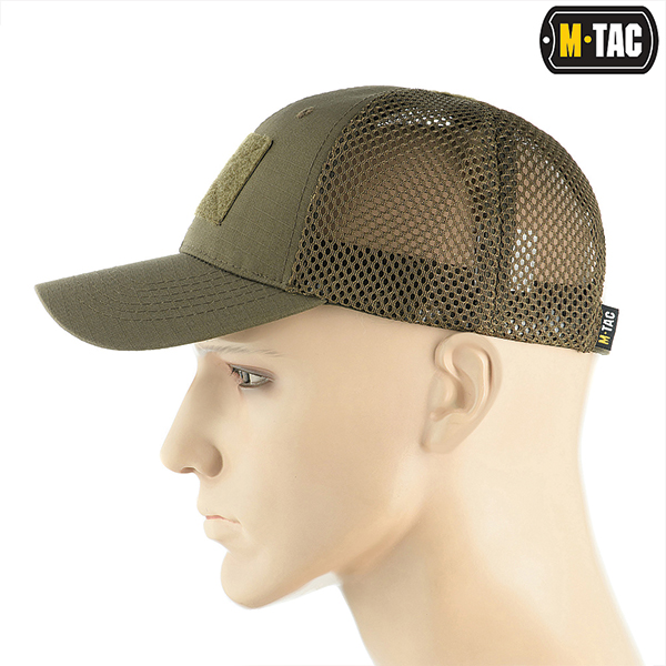 M-Tac бейсболка з липучкою та сіткою Flex ріп-стоп Dark Olive. Фото 2