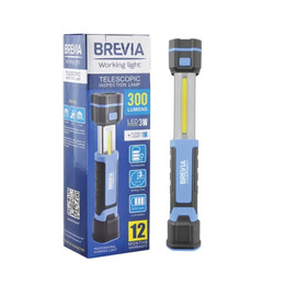 Телескопічна інспекційна лампа Brevia 3W COB+1W 300Lm 2000mAh micro USB