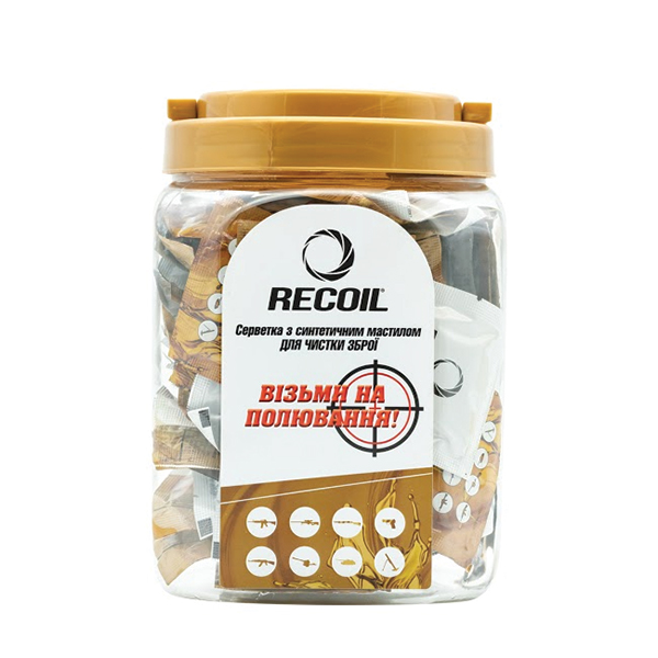 Серветка з синтетичним мастилом для чистки зброї Recoil. Фото 2