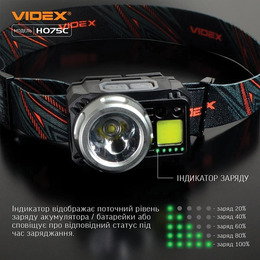 Налобний світлодіодний ліхтарик VIDEX VLF-H075C 550Lm 5000K. Фото 8