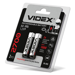 Акумулятор Videx HR6/AA 2700mAh 1.2V 2шт/уп.