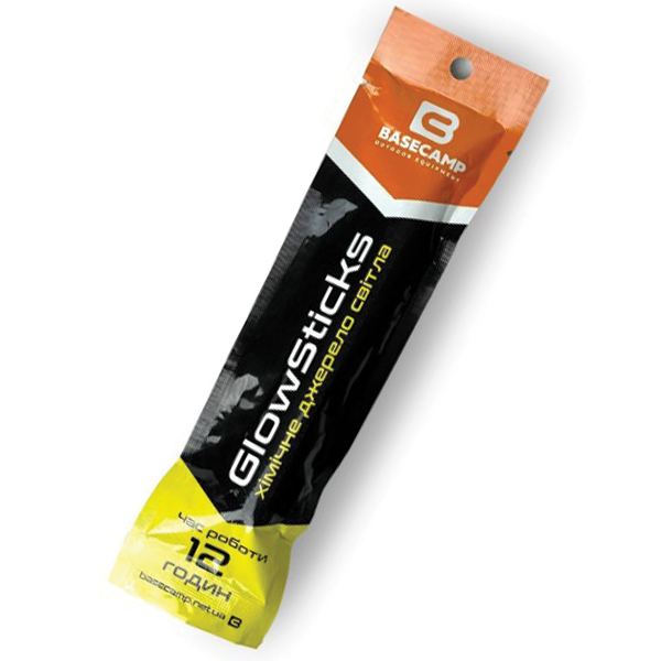 Хімічне джерело світла BaseCamp GlowSticks Yellow