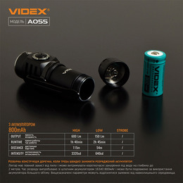 Портативний світлодіодний ліхтарик VIDEX VLF-A055 600Lm 5700K. Фото 14