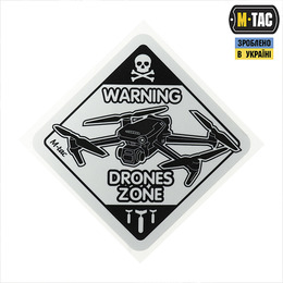 M-Tac наклейка Drones Zone світловідбиваюча Small Black