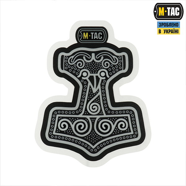 M-Tac наклейка Mjölnir Small світловідбиваюча Black