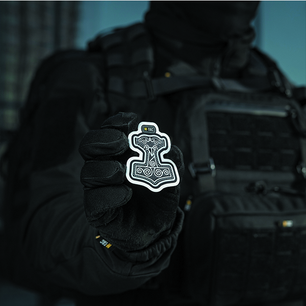 M-Tac наклейка Mjölnir Small світловідбиваюча Black. Фото 3