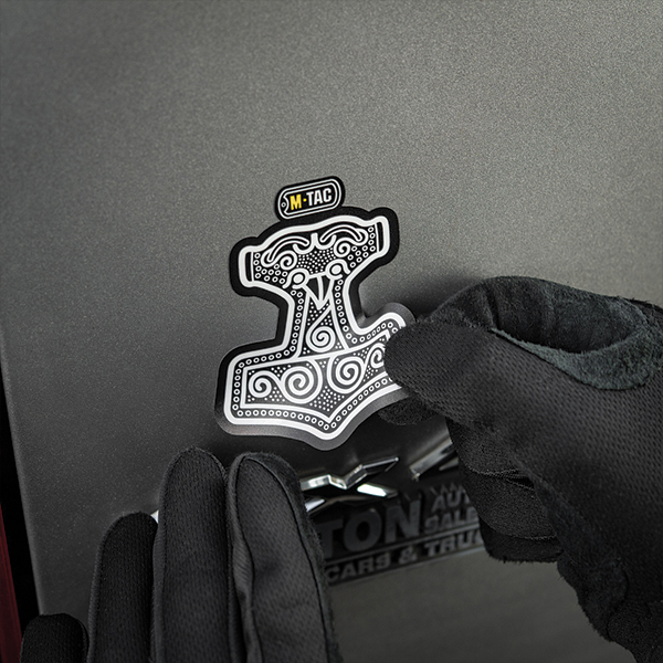 M-Tac наклейка Mjölnir Large світловідбиваюча Black. Фото 6