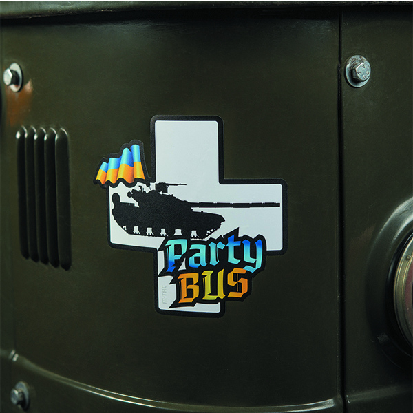 M-Tac наклейка Party Bus Large Yellow/Blue. Фото 4