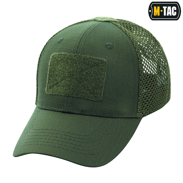 M-Tac бейсболка з липучкою та сіткою Flex ріп-стоп Army Olive