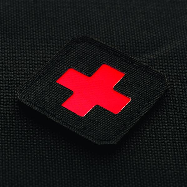 M-Tac нашивка Medic Cross Laser Cut Black/Red. Фото 2