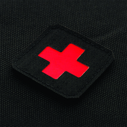 M-Tac нашивка Medic Cross Laser Cut Black/Red