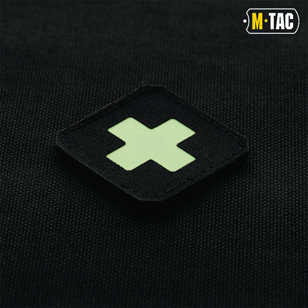 M-Tac нашивка Medic Cross Laser Cut Black/GID. Фото 3
