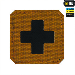 M-Tac нашивка Medic Cross Laser Cut Coyote/Black