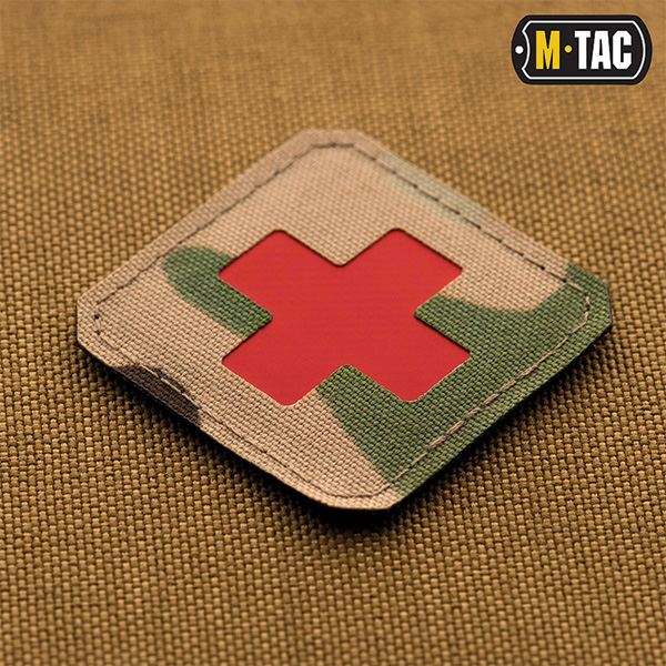 M-Tac нашивка Medic Cross Laser Cut Multicam/Red. Фото 2