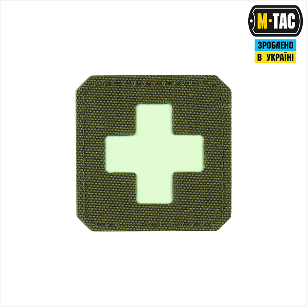 M-Tac нашивка Medic Cross Laser Cut Ranger Green/GID