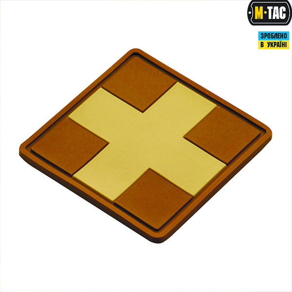 M-Tac нашивка Medic Cross Square PVC Coyote. Фото 2
