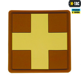 M-Tac нашивка Medic Cross Square PVC Coyote