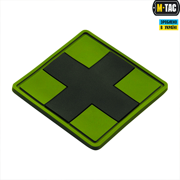 M-Tac нашивка Medic Cross Square PVC Olive/Black. Фото 2