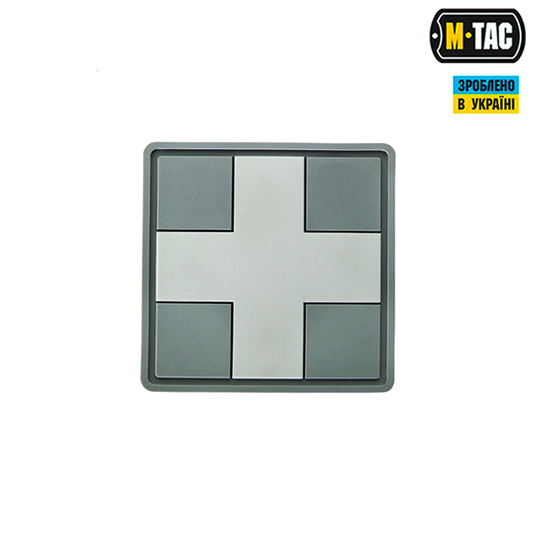 M-Tac нашивка Medic Cross Square PVC Grey