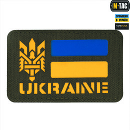 M-Tac нашивка Ukraine (з Тризубом) Laser Cut Ranger Green