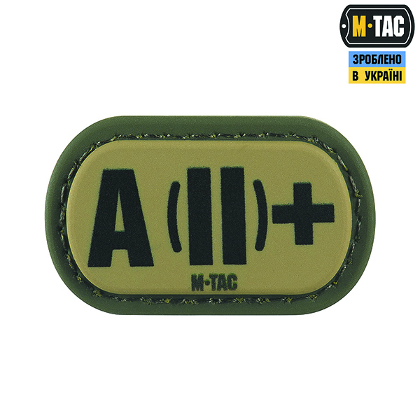 M-Tac MOLLE Patch група крові A (II) + PVC Ranger Green