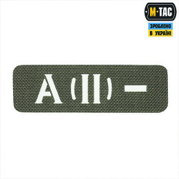M-Tac нашивка група крові A (II) - наскрізна Laser Cut 25х80 Ranger Green