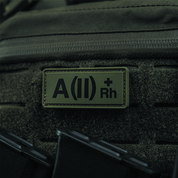 M-Tac нашивка група крові A(II) Rh(+) PVC 25х60 Olive