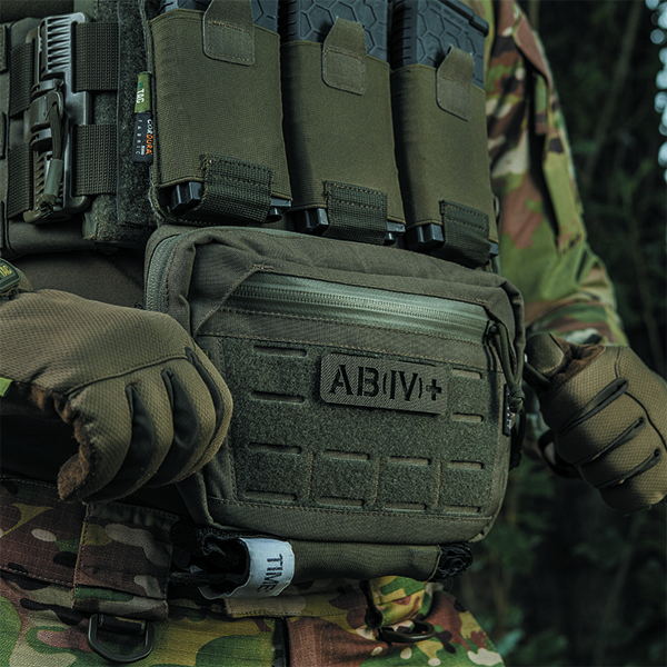 M-Tac нашивка група крові AB (IV) + наскрізна Laser Cut 25х80 Ranger Green. Фото 2