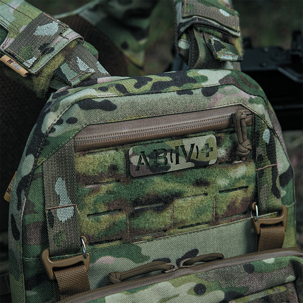 M-Tac нашивка група крові AB (IV) + наскрізна Laser Cut 25х80 Multicam. Фото 2