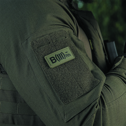 M-Tac нашивка група крові B(III) Rh(-) PVC 25х60 Olive