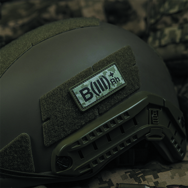 M-Tac нашивка група крові B(III) Rh(+) PVC 25х60 MM14. Фото 2