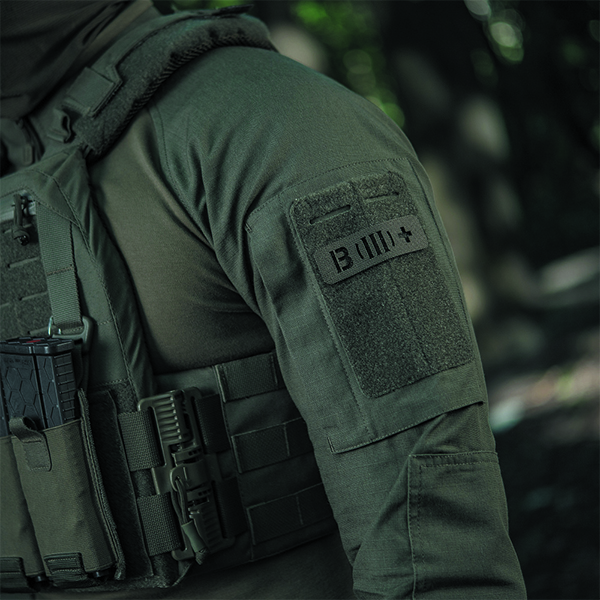 M-Tac нашивка група крові B (III) + наскрізна Laser Cut 25х80 Ranger Green. Фото 4