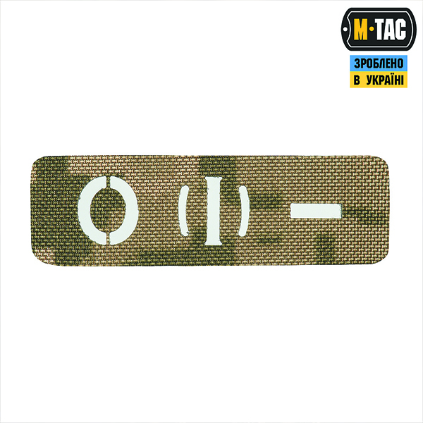 M-Tac нашивка група крові O (I) - наскрізна Laser Cut 25х80 MM14