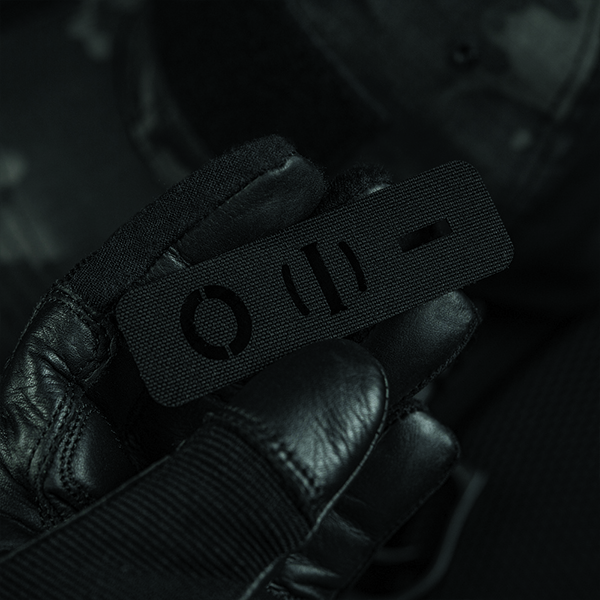 M-Tac нашивка група крові O (I) - наскрізна Laser Cut 25х80 Black. Фото 2